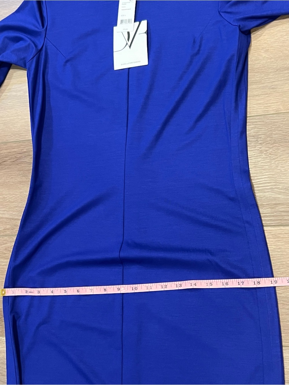 Diane Von Furstenberg Raquel Sheath Dress Royal Blue Tanza Chic Minimalist - Picture 9 of 14